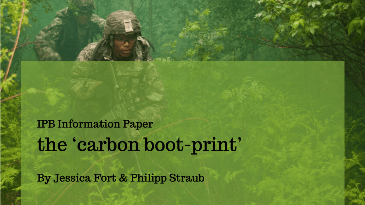 IPB Information Paper – ‘the carbon boot-print’