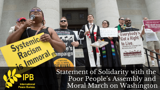 Statement of Solidarity with the Poor People’s Assembly and Moral March on Washington