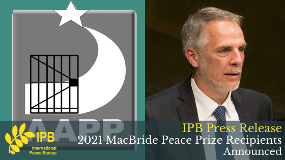 Announcement:  2021 MacBride Peace Prize recipients