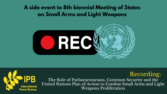 The Role of Parliamentarians, Commons Security and United Nations Program of Action to Combat Small Arms and Light Weapons Proliferation