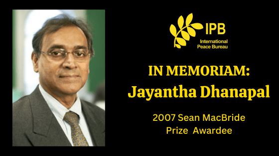 Jayantha Dhanapala: In Memoriam
