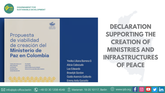 DECLARATION SUPPORTING THE CREATION OF MINISTRIES AND INFRASTRUCTURES OF PEACE