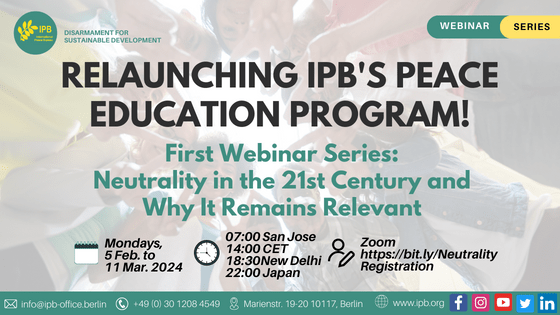 Exciting News: We are relaunching IPB’s Peace Education Program!