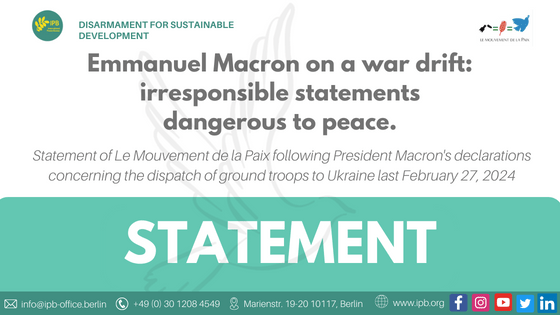 Emmanuel Macron on a war drift: irresponsible statements dangerous to peace.
