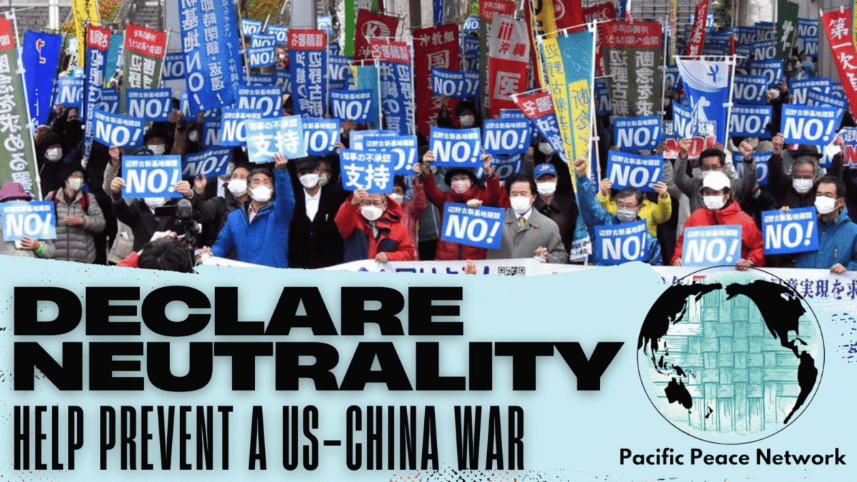 Declare Neutrality and Help Prevent a U.S.-China War