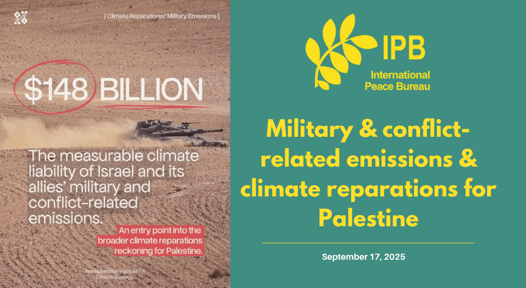 Military & conflict-related emissions & climate reparations for Palestine