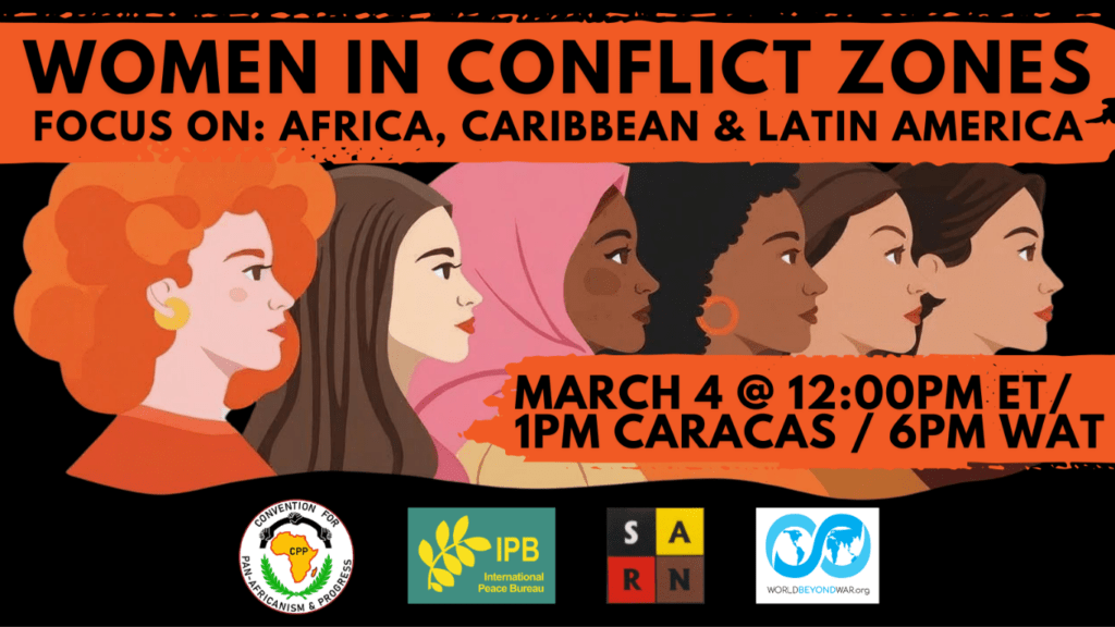 Webinar: Women in Conflict Zones – IPB – International Peace Bureau